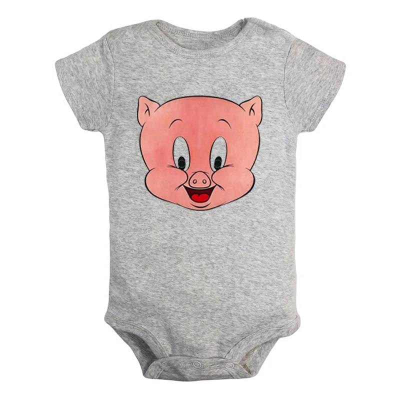 ieBodysuits1353G Одежда для новорожденных мальчиков и девочек с изображением поросенка из мультфильма Марвина и марсиана комбинезон с короткими рукавами хлопок - Color: ieBodysuits1353G