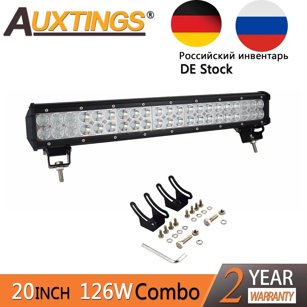 Auxtings 20 &quot126 Вт Водонепроницаемый прямой 10 30 в внедорожный 4x4 Автомобильный