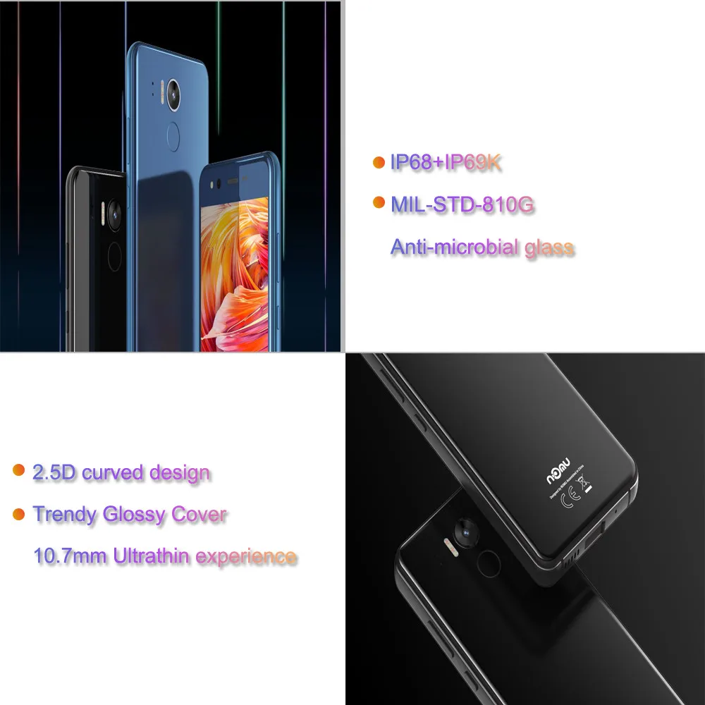Nomu 2019 M8 IP68 IP69K мобильный телефон MTK6750T Восьмиядерный 5 2 ''HD 21MP + 4 Гб ОЗУ 64 ПЗУ
