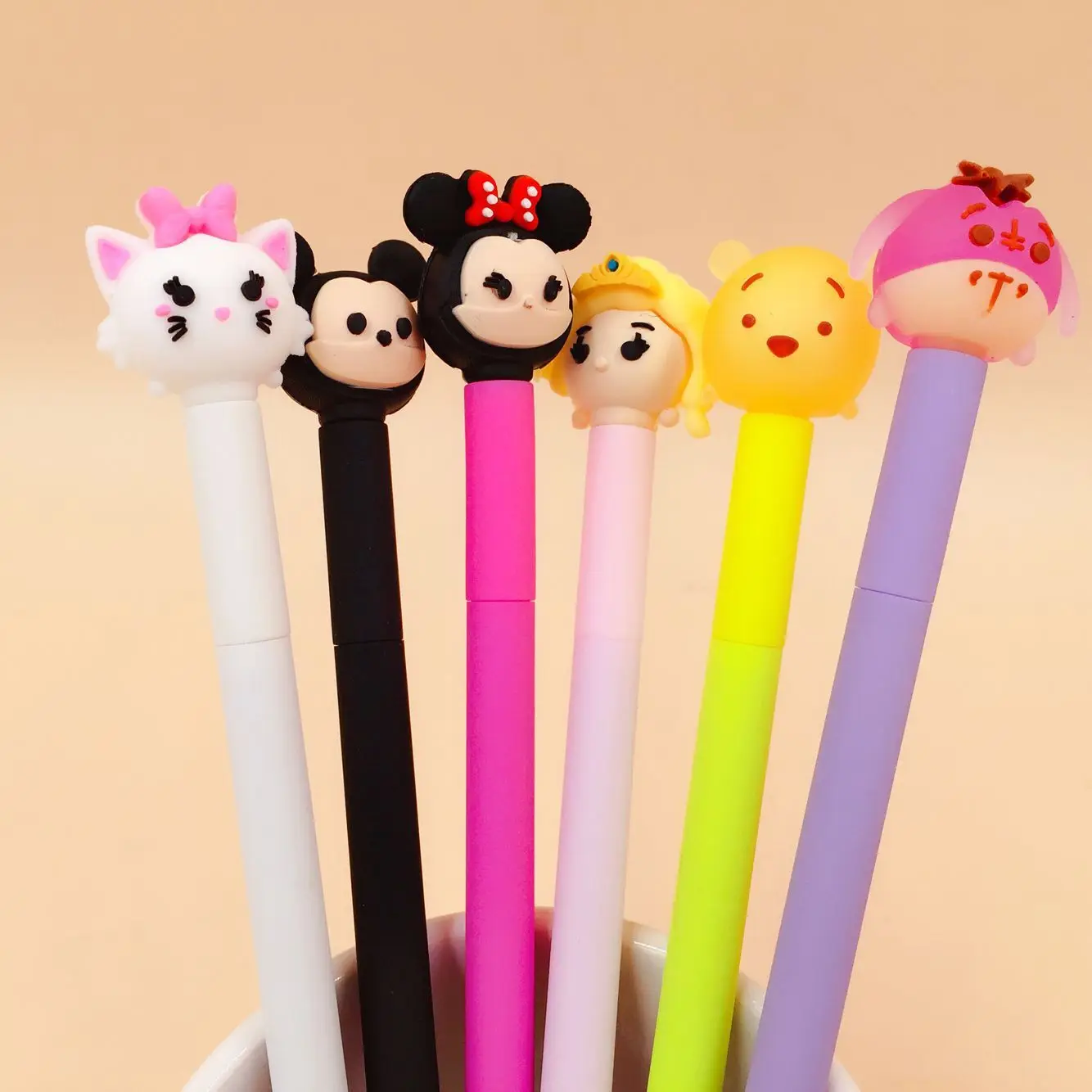 

48 Pcs/lot Cartoon Happiness Family Gel Pen Signature Pen Escolar Papelaria School Office Supply Promotional Gift