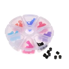160pcs/Box Autoclavable Disinfection Orthodontic Tool Multi-Color Silicone Dental Instrument Code Rings With Refillable Box
