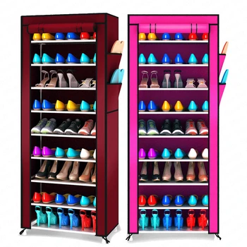 

Tier Shoe Organizer,storage Shelf, Shoe Rack with Dustproof Cover Closet Shoe Storage Shelves Cabinet Organizer Shoes Shelf