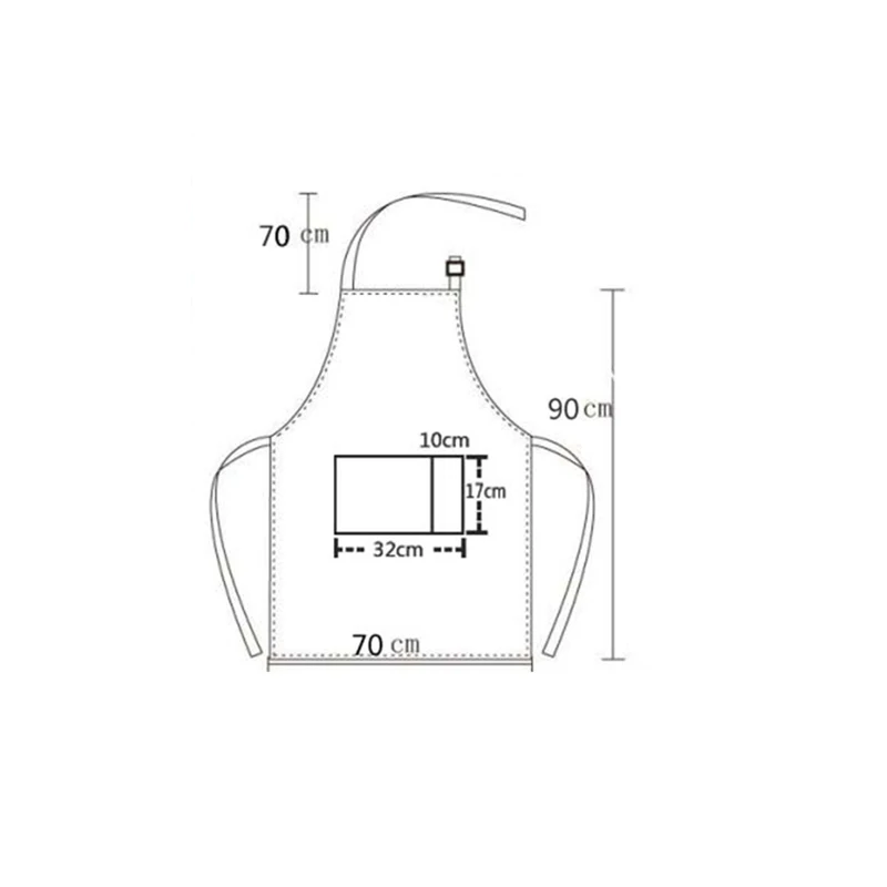 1-10 pcs Waterproof Car Washing Apron For Adult Women Men Black Blue PVC Aprons Cooking Accessories Home Apron Waist With Pocket