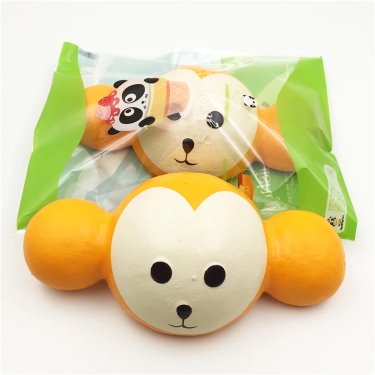 18 см Kawaii Jumbo Squishy Monkey Head супер замедлить рост Шарм Ароматические телефон бретели для нижнего белья игрушка мобильного телефона