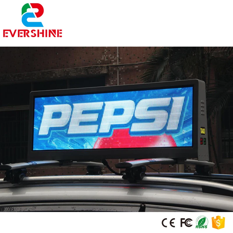 wireless wearable commercial car advertising digital message light rgb