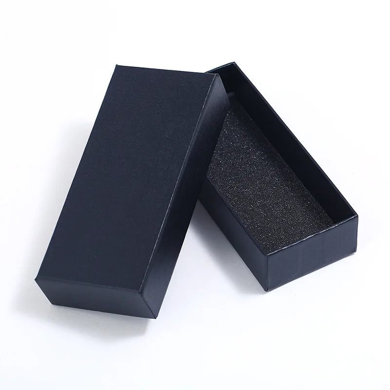 

High-end exquisite Keychain box rectangular gift box hard shell paper sponge jewelry box packaging box Birthday Party