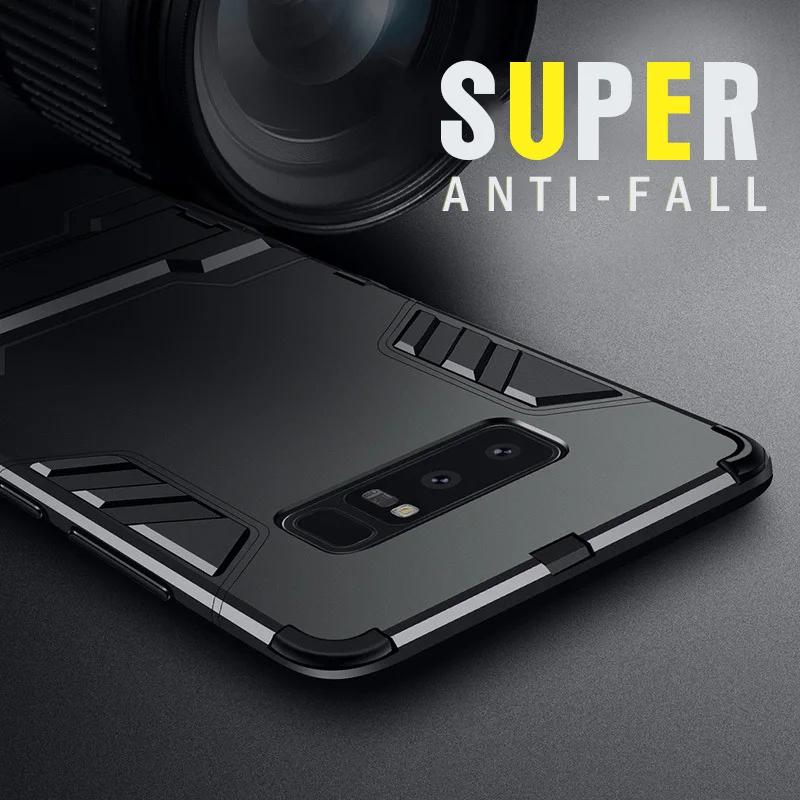 360 Полный противоударный Броня чехол для samsung Galsxy S8 S9 плюс Примечание 8 9 держатель
