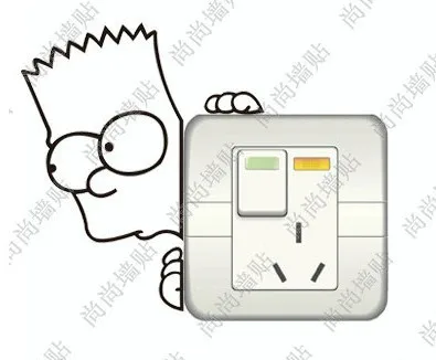Free shipping Fashion and lovely cartoon creative switch wall stickers | Дом и сад