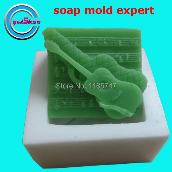 

Great-Mold Guitar Design Silicone Soap Mold Silicone Molds For Soap Decorating Chocolate Craft Mold