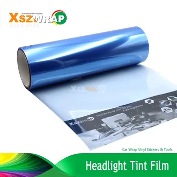 

0.3x9m/Roll Light Blue Car Lamp Film 3 Layer Motorcycle Headlight Taillight Tint Vinyl Film Sheet Sticker Car Styling