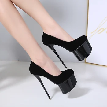 

10 pairs wholesale New fashion waterproof platform 16CM high heels versatile and comfortable nightclub high heels