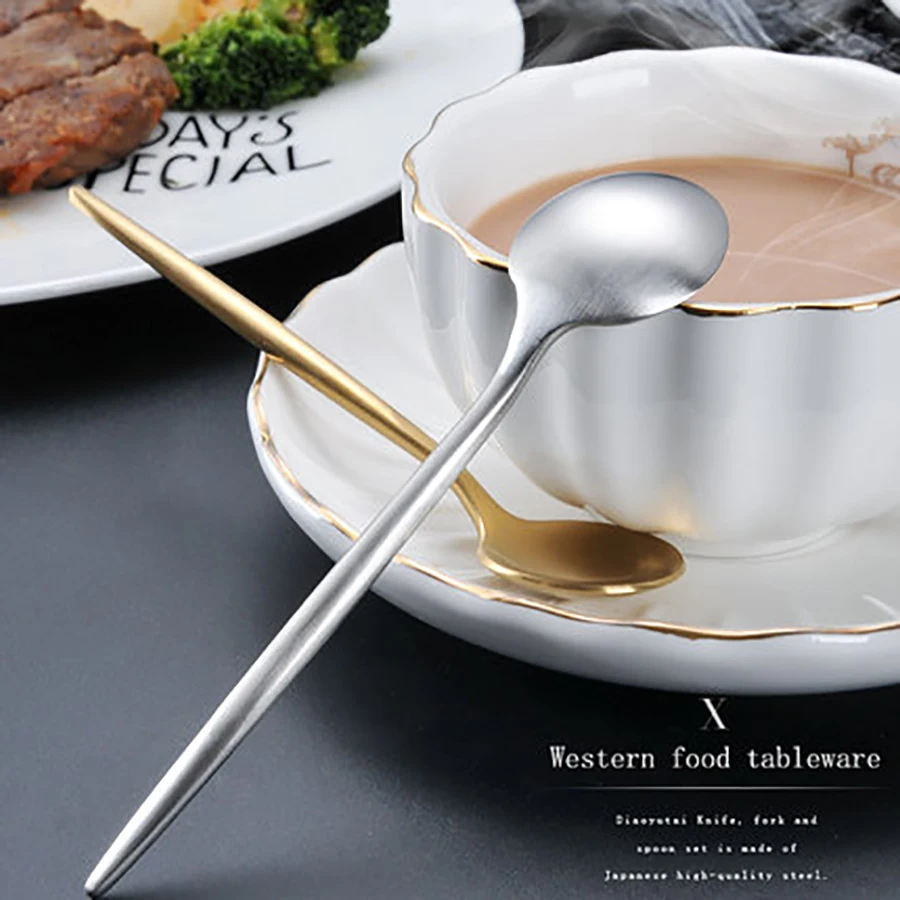 Десертная Роскошная золотая посуда европейские наборы семейная черная вилка