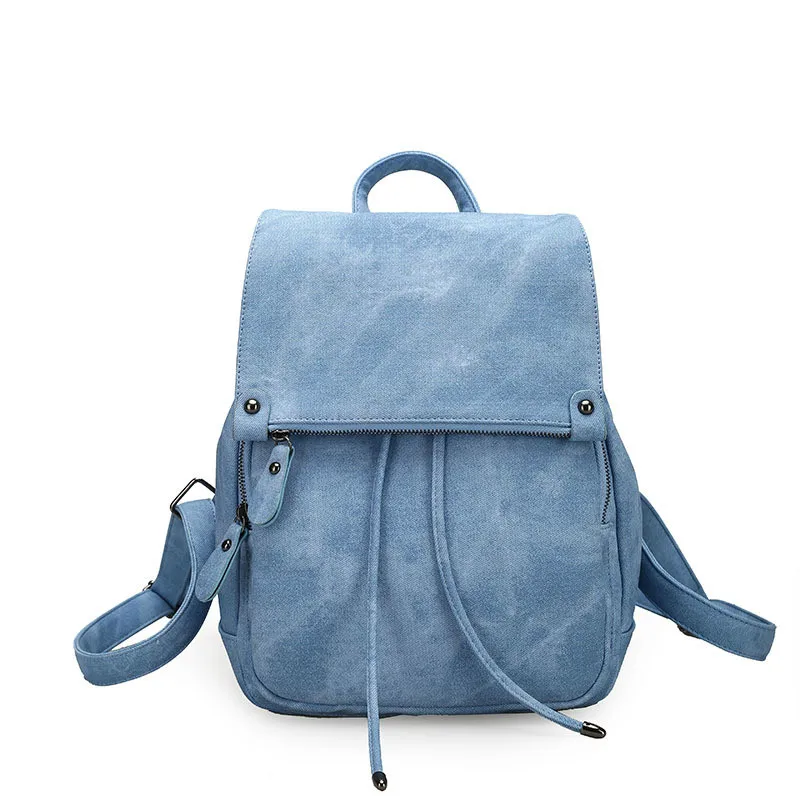 

HOT College Wind Backpack Shoulder Bag PU Leather Women's bag fashion ladies backpack Mochila Escolar School Bags For Teenagers