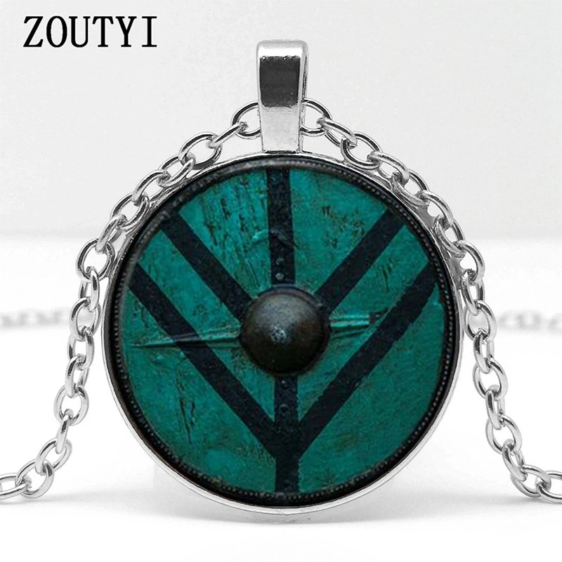 

2018/ hot sale, new arrival Viking necklace Lagertha pendant jewelry Gothic glass cabochon pendant necklace wearing jewelry