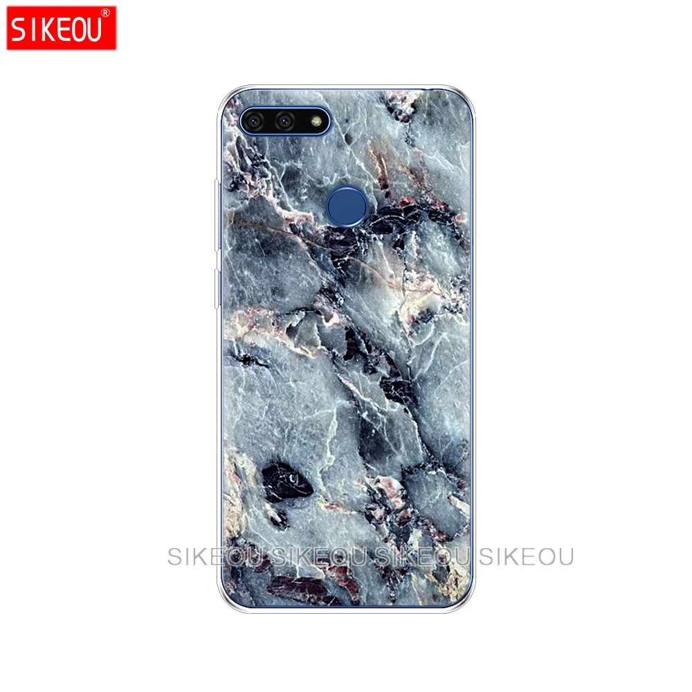 Силиконовый чехол для телефона Huawei Honor 7A PRO 7C Y5 Y6 Y7 Y9 2017 2018 Prime marble|Бамперы| |
