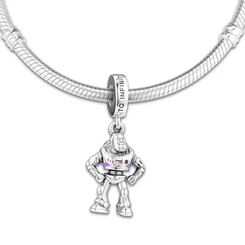 

DIY Beads For Jewelry Making TOY STORY BUZZ LIGHTYEAR Bead Fits Original Silver Charms Bracelets For Woman 2019 Summer