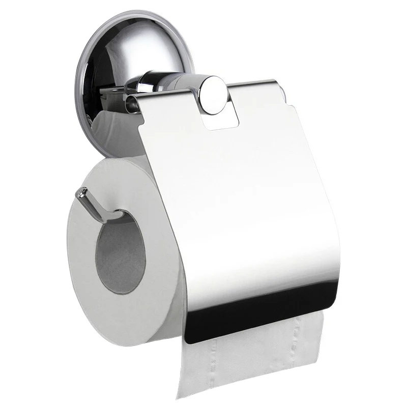 

Stainless Steel Toilet paper Holder Heavy Duty Suction Wall Mount Toilet Tissue Paper Holder Bathroom Paper Roll Holder