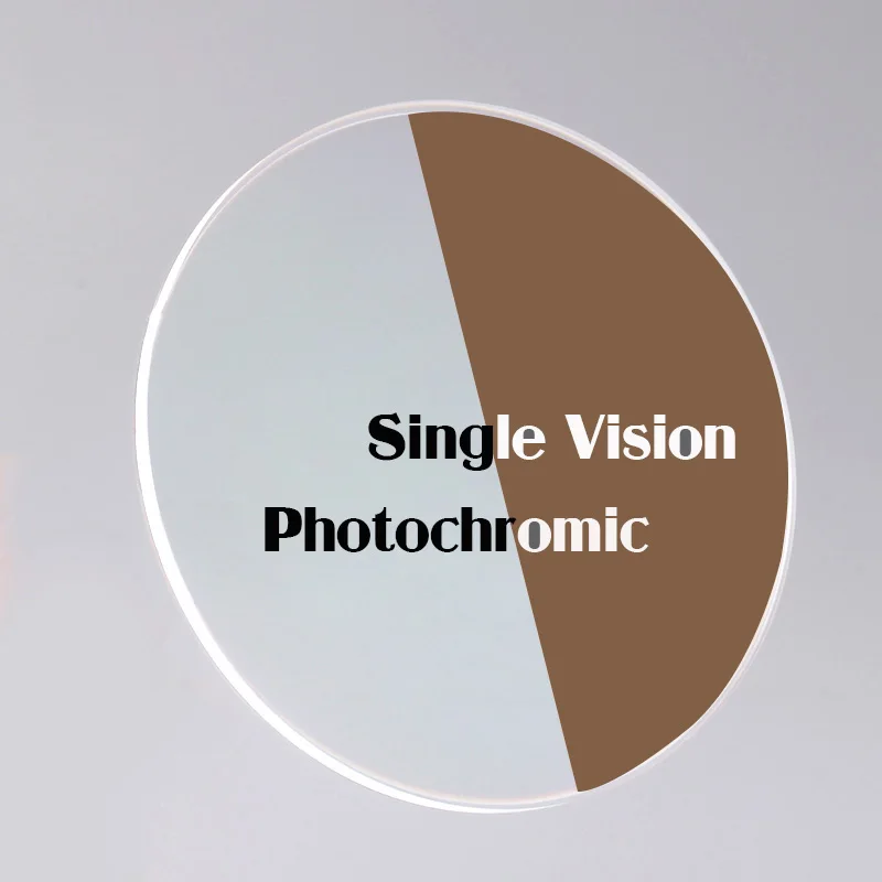 Боер рецепт одиночные линзы зрения анти синий луч фотохромные близорукость очки линзы MR-8 без оправы оптические линзы - Цвет линз: Photochromic-brown