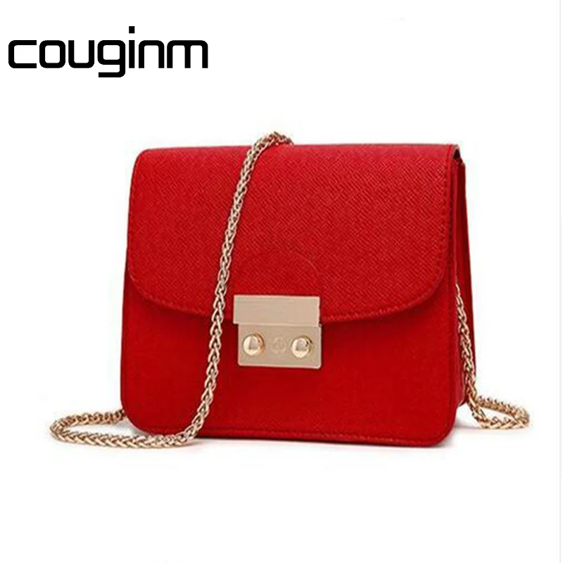 

COUGINM New Fashion Handbags For PU Leather Bags Women As Perfect Quality Chain Shoulderbag On Your Any Occasion Have Many Color