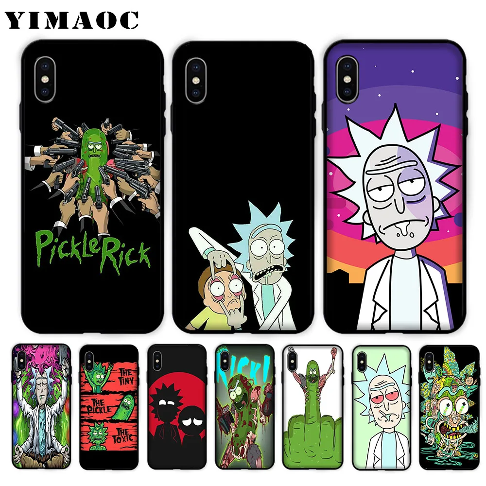 

YIMAOC Rick And Morty Soft Case for iPhone XS Max XR X 7 8 6 6S Plus 5 5S SE