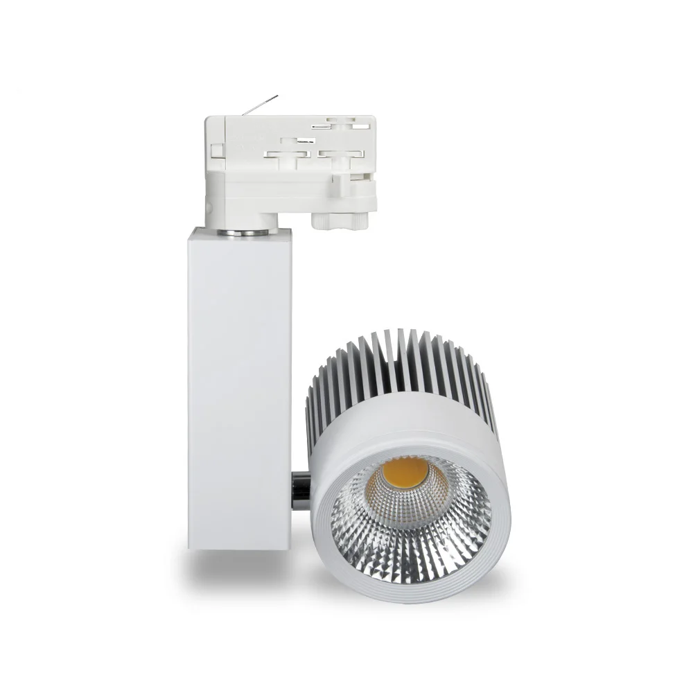 130lm/w cri90 Рельс LED Освещение 40 Вт удара свет следа черный/белый/серебристый/серый В виде ракушки светодиодный потолочный Лампы для мотоциклов 3000 К-6000 К затемнения