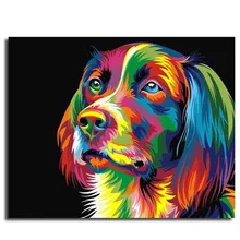 Безрамное красочные животные Абстрактная живопись Diy цифровая картина маслом номера современные стены книги по искусству изображение для картина на стену для дома