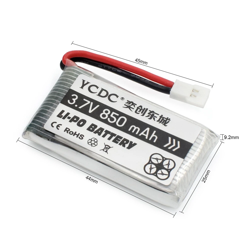 1200mAh 3,7 V Li-Po Lipo батарея для SYMA X5C X5SW X5C-1 X5SC JJRC H37 Топ RC Квадрокоптер Дрон батарея для Дрон SYMA - Цвет: 850mAh