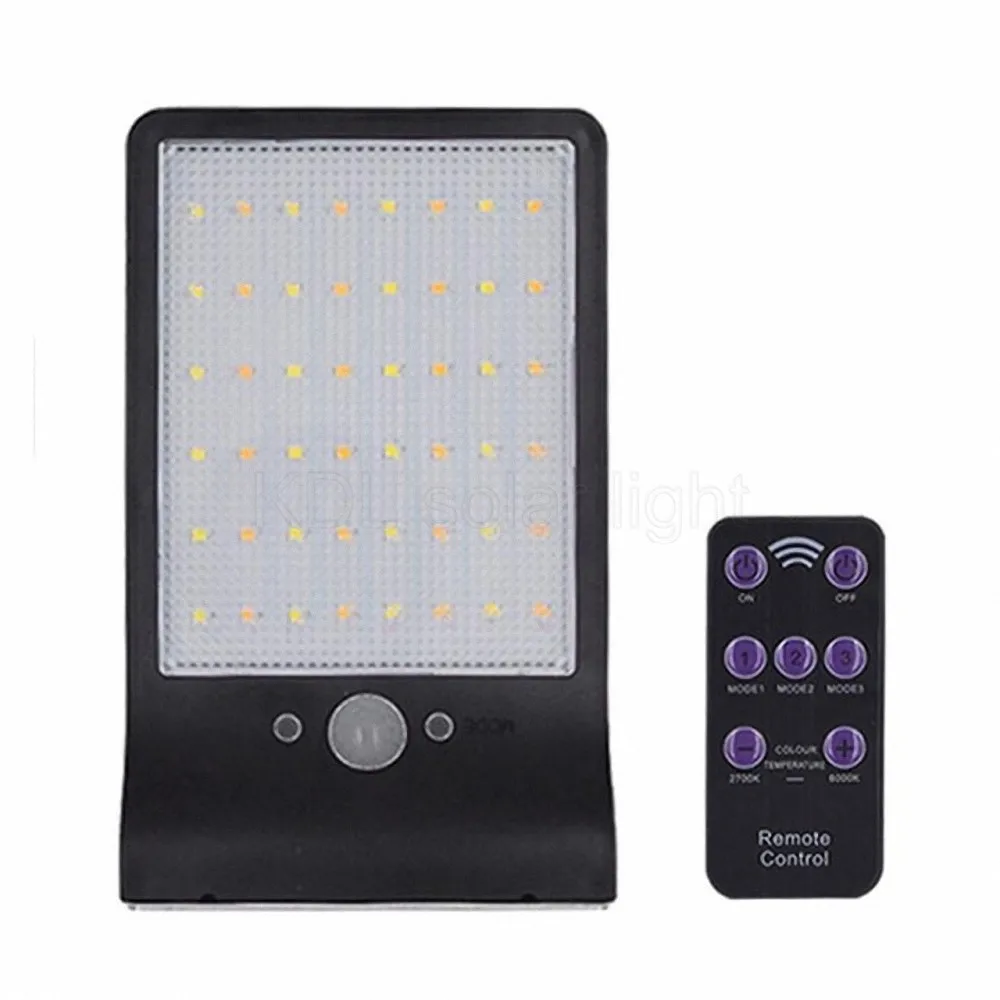 

Newest 48 LED Solar Powered Street Light PIR Motion Sensor Lamps Garden Security Lamp remote control Waterproof rotate bracket