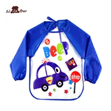 Детские нагрудники срыгивание дети мультфильм рисунок едят Кормление тканевые водостойкие с длинным рукавом младенческой нагрудник для новорожденных фартук