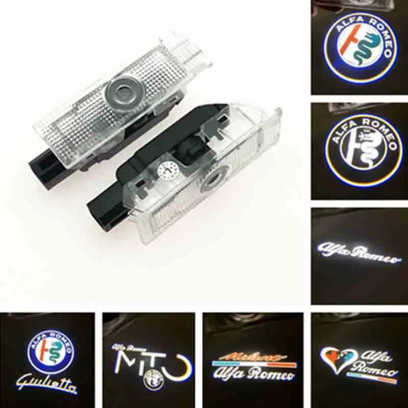 

Alichor for Alfa Romeo LED Car Door Welcome Light Logo Projector for Alfa Romeo 159 Giulia Giulietta Mito Stelvio Brera Spider