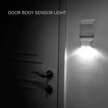 

4 LED Body Motion Sensor Wall light Led night light Battery power Closet Stairs Basement Hallway Wall Cabinet light