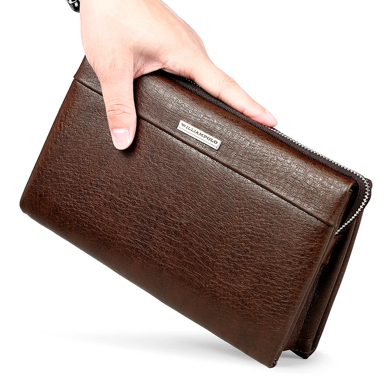 

Soft and Wear-Resistant Head-Layer Cowhide Handbag Large Capacity Wallet Business