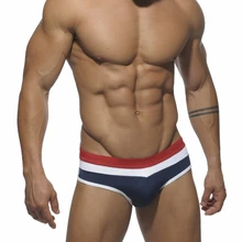 Бренд полосатый купальный костюм Мужская одежда для плавания спортивная одежда сексуальные удобные дышащие низкие и сексуальные плавательные мужские трусы пляжный костюм