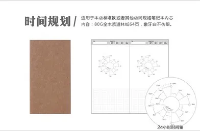 Travelers' notebook refill hardiron book core midori standard type 011 Timeline schedule | Канцтовары для офиса и дома