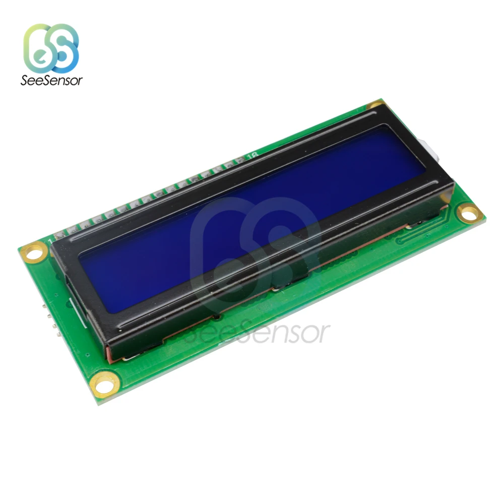 iic i2c 1602 lcd module blue screen library files free sample