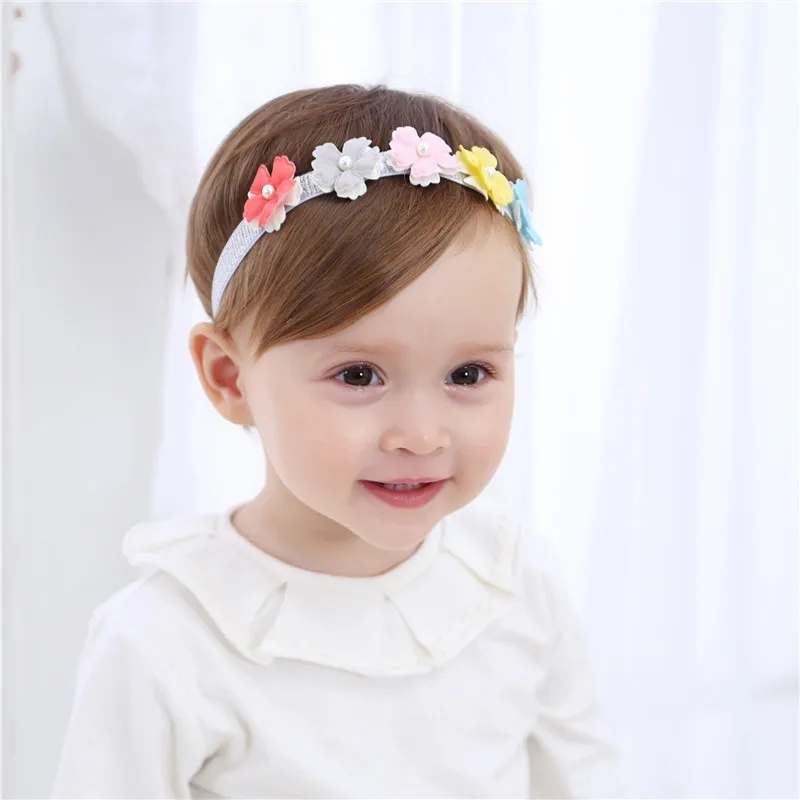 

Baby Gauze Colorful Flowers Hairband 0 to 2 Years Hair Accessories Beautiful Girl Headband and Infant Hair Clips