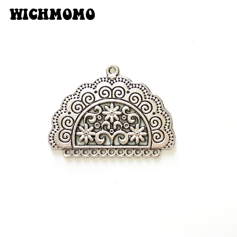 2pcs-3 loop silver vine connector,bohemian connector,silver pendant connector