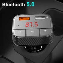 JINSERTA беспроводной TF флэш-карта Автомобильный MP3-плеер Bluetooth 5,0 FM модулятор Handsfree Kit 3.4A Dual USB QC3.0 Qucik зарядка