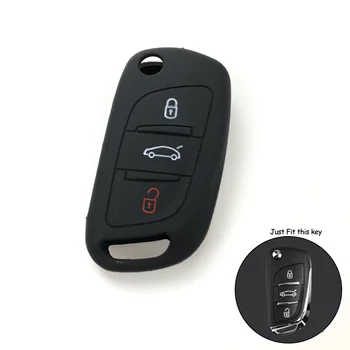 

New 3 Buttons Remote Flid Folding Key Silicone Cover Case Fob For PEUGEOT 207 307 308 For Citroen C2 C3 C4 C5 C6 C8