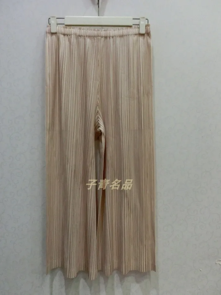 Elástico Pantalones Pierna 2019 Marea Chart Changpleat Miyak Pliegues Nueva Básica Plisado Chart Cintura P09 Raya Femenina Ancha see See Moda De Mujeres Primavera gTWTq86v