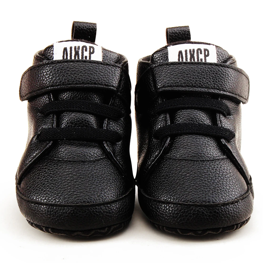 Delebao High State Department с волшебными наклейками кожаная детская обувь грубая искусственная кожа обувь для мальчика на мягкой подошве со шнуровкой