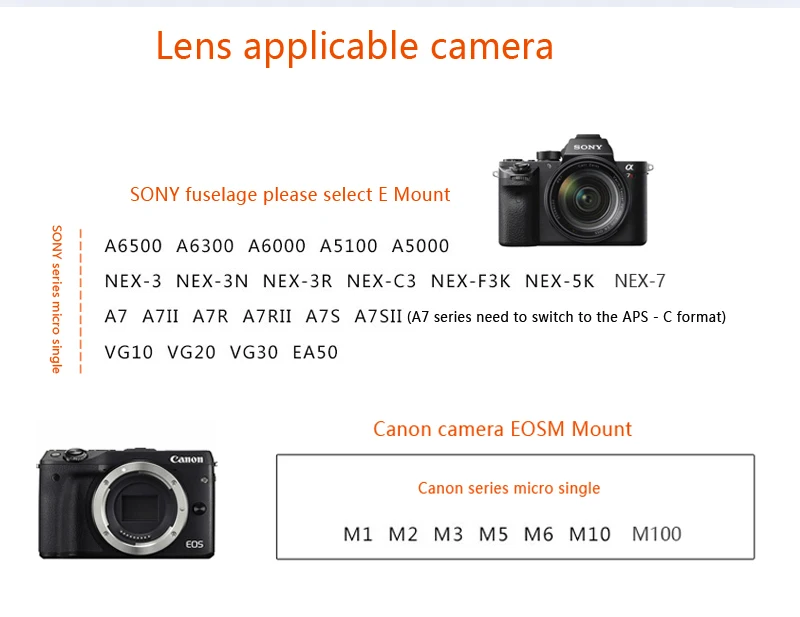 7 ремесленников 50 мм f1.8 Большая диафрагма портрет ручной фокус микро объектив камеры для Canon eos-m крепление E-Mount Fuji FXmount M43 Mount