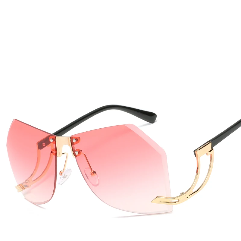 Новые солнцезащитные очки Для женщин Уникальный Градиент ретро UV400 защиты большого размера нетипичный линзы, солнцезащитные очки