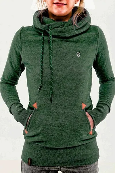 2019 New Hoodies For Women Solid Color Hooded Sweatshirt Long-sleeved Plus Size Causal Sweatshirts Ladies