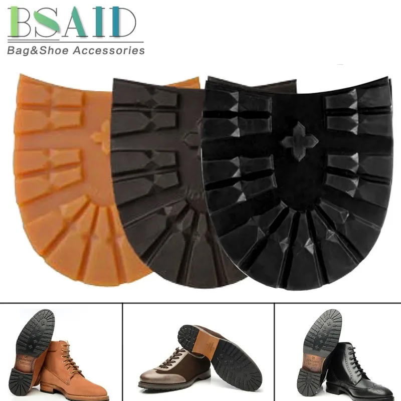 

BSAID 1 Pair Rubber Heel Outsole Shoe Soles Wearproof Nonslip In Snow Field Hiking, DIY Shoe Pads For Men Leather Business Shoes