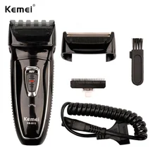 Kemei Rechargeable Shaver Electric Male Razor Mustache Beard Trimmer Shaving Machine Face Care With Reciprocating Twin Blade electric shaver multifunctional reciprocating electric razor floating twin blade heads waterproof quick charge face care tools