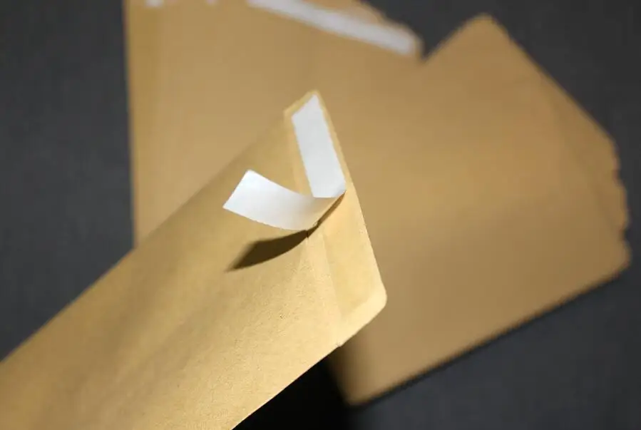 

10/50/100pcs Plain Blank Light Brown Kraft Paper Self Sealing Envelope w/Peel & Press