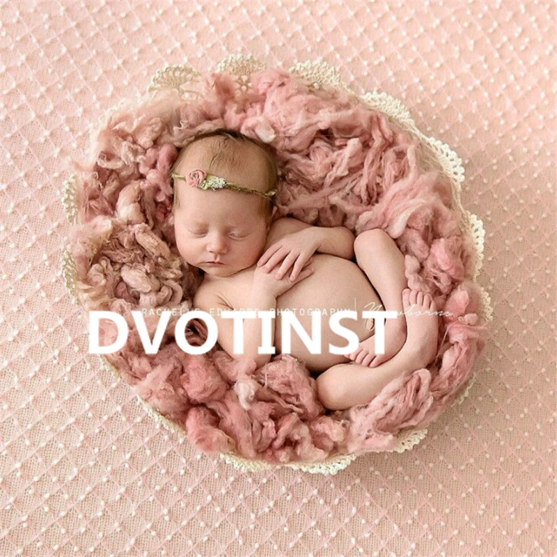 Dvotinst Baby реквизит для фотосъемки шерстяное войлочное одеяло корзина наполнитель фоновый наполнитель Fotografia аксессуары Студия съемки реквизит