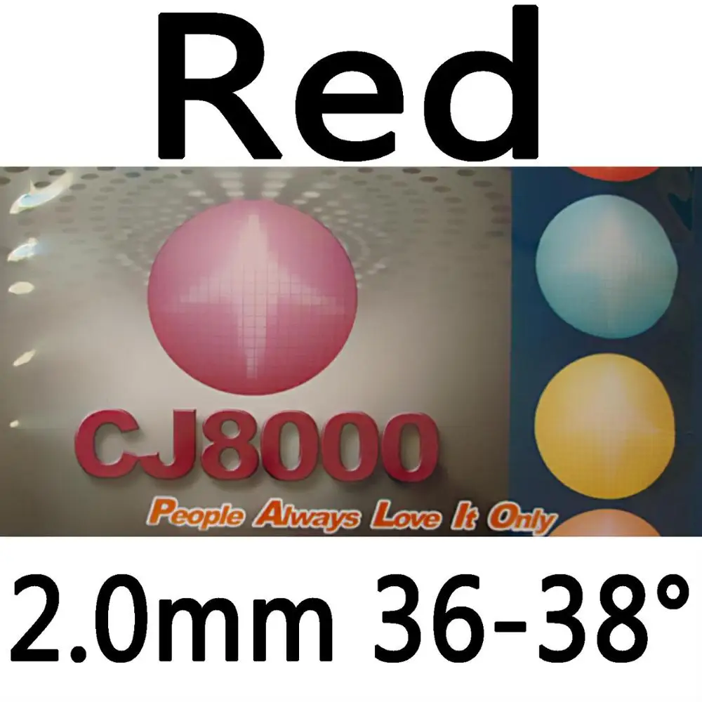 Настольный теннис Палио CJ8000(BIOTECH) 2-боковые петли Тип pips-в настольный теннис/пинг понга резины с губкой(H36-38 - Цвет: red 2.0mm H36-38