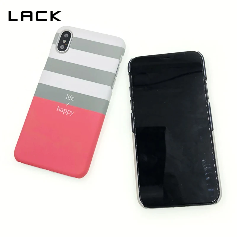 Модные чехлы для iphone X с надписью LACK Fashion матовый чехол в полоску рисунком фруктов